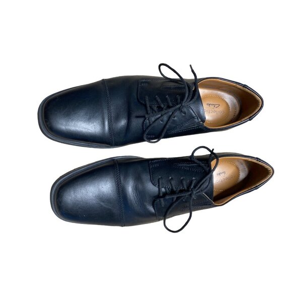 CLARKS MEN'S BLACK WHIDDON CAP TOE OXFORDS SZ 11.5 - Picture 2 of 10